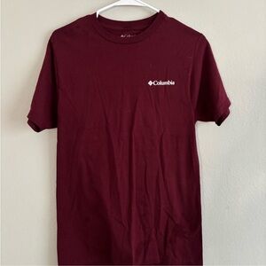 Columbia Men's Burgundy Short Sleeve Tee